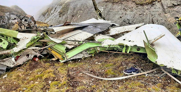 Tara Airlines plane crash site in Nepal's Mustang district