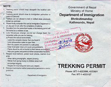 Trekking Permit
