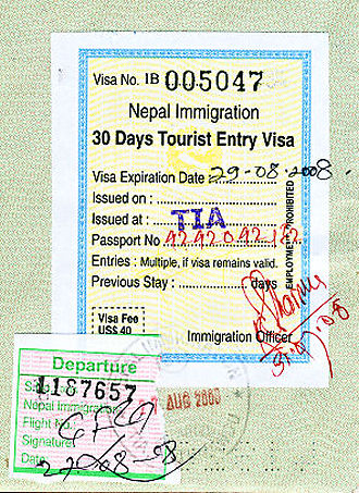 30 Days Nepal Visa 40 USD